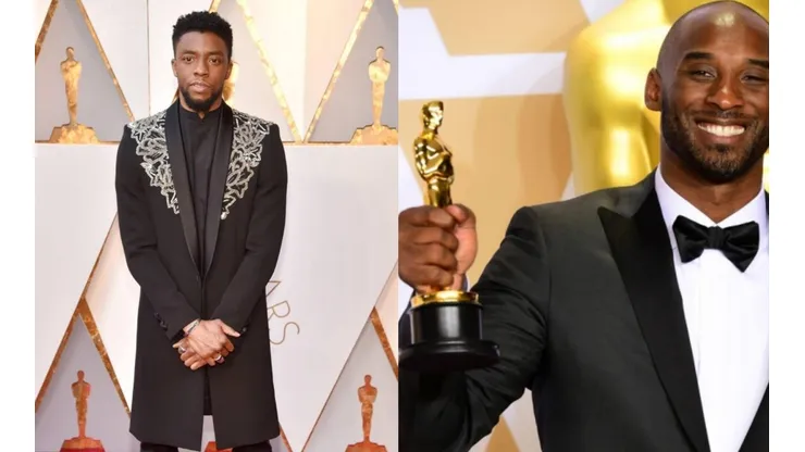 “Qué noche épica. Este hombre ganó un Oscar”, escribió Chadwick Boseman en el tweet junto a la foto.