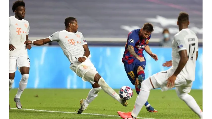 Lionel Messi sufrió ante Bayern Múnich en los cuartos de final de la Champions