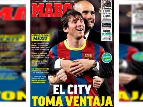 Marca en portada: "El City toma ventaja por Messi"