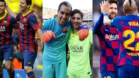 Revisa las mejores imágenes de los chilenos del Barcelona junto a Messi