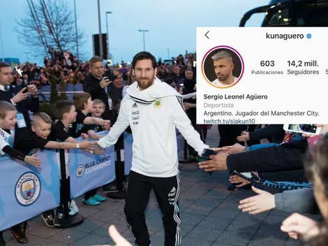 Kun Agüero le deja la 10 a Lionel Messi en el Manchester City