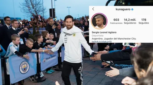 Kun Agüero le deja la 10 a Lionel Messi en el Manchester City