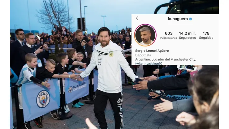 Kun Agüero le deja la 10 a Lionel Messi en el Manchester City