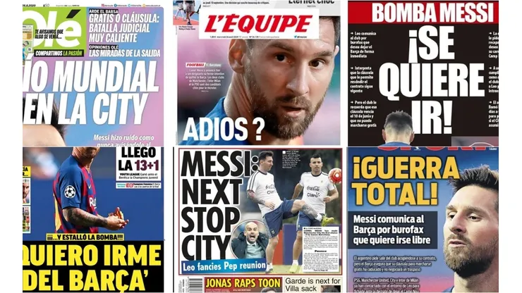 La prensa mundial encabezó en patota con Lionel Messi luego de que pidiera su salida de Barcelona