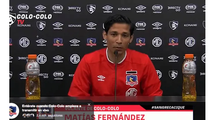 Matías Fernández habla en Colo Colo