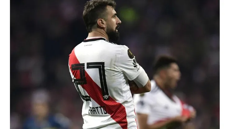 Lucas Pratto en la final de la Copa Libertadores 2018