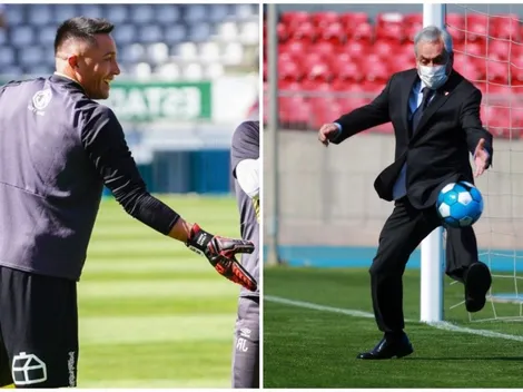 Miguel Pinto columpia y “reprueba” al Presidente Piñera como arquero