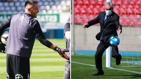 Miguel Pinto tiró la talla con la performance del Presidente Piñera en el arco del Nacional.