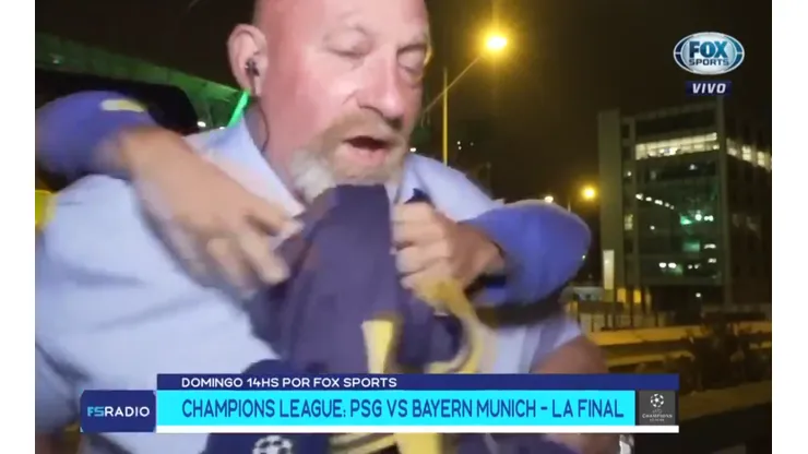 El hincha de Boca Juniors le sacó los choros del canasto a Christian Martin en pleno despacho en vivo
