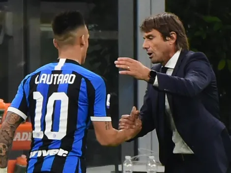 Lautaro Martínez le hace un queque XL a Antonio Conte