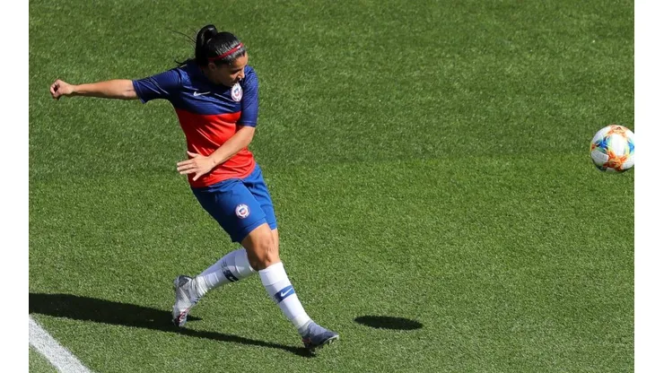 Karen Araya durante el Mundial Femenino de Francia.