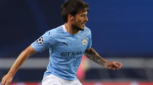 David Silva en su último partido con el Manchester City