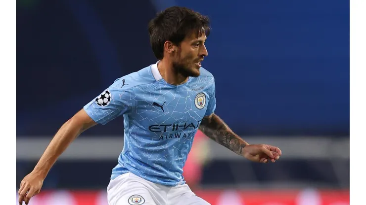 David Silva en su último partido con el Manchester City