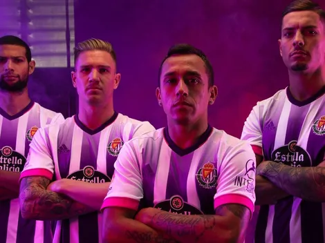 Orellana se luce con la nueva camiseta del Valladolid