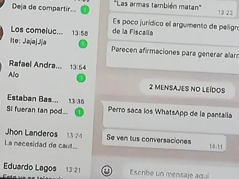 "Perro, saca los WhatsApp de la pantalla": El chascarro del abogado de Calderón