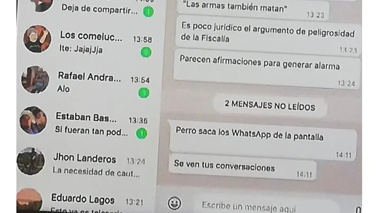 "Perro, saca los WhatsApp de la pantalla": El chascarro del abogado de Calderón