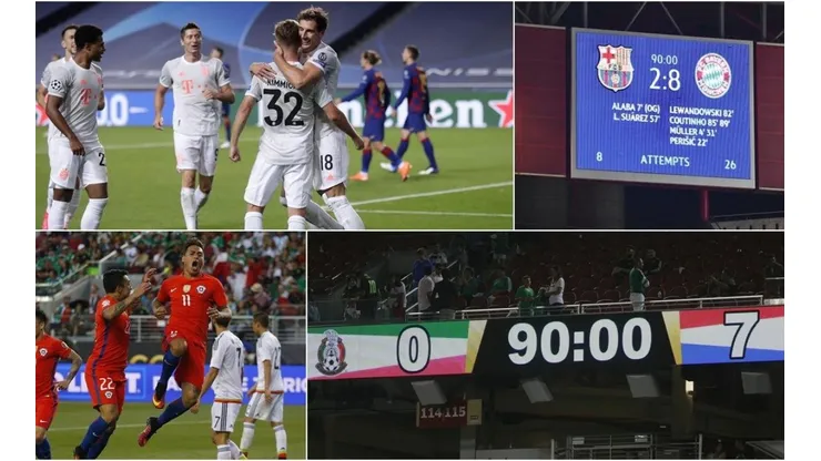 Las goleadas del Bayern y Chile.