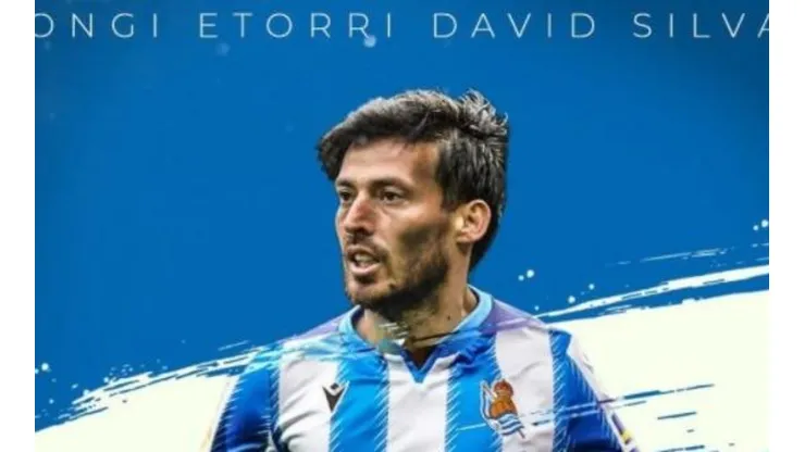 Afiche de bienvenida a David Silva