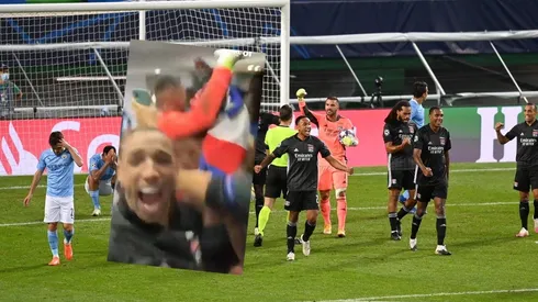 Jugadores del Lyon festejan la clasificación a semifinales