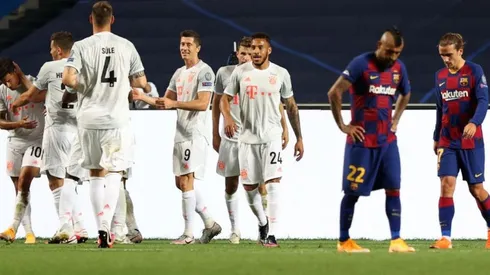 Bayern Múnich celebró con todo su triunfo ante Barcelona