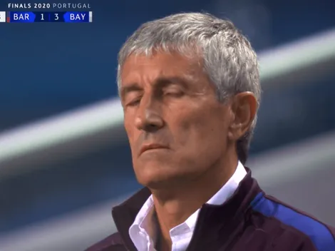 La carita de Setién en la goleada que se come el Barça