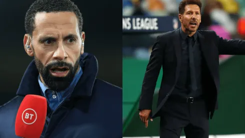 Río Ferdinand frente a Diego Simeone