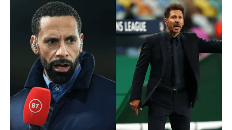 Río Ferdinand frente a Diego Simeone