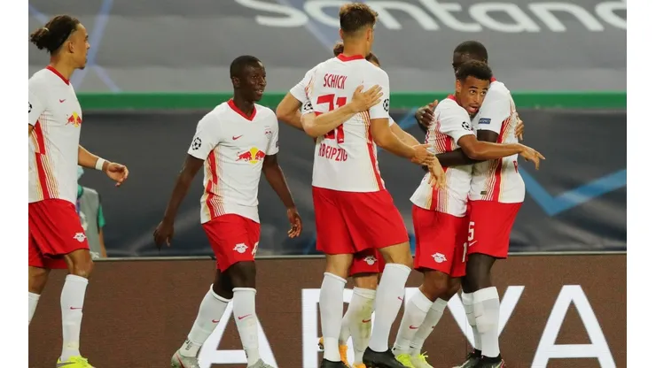 El Leipzig festeja en Champions.