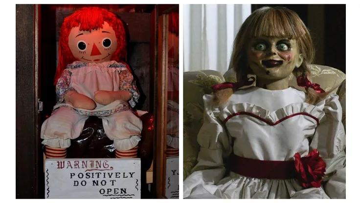 Annabelle, la muñeca real y la versión cinematográfica de la saga "El Conjuro".