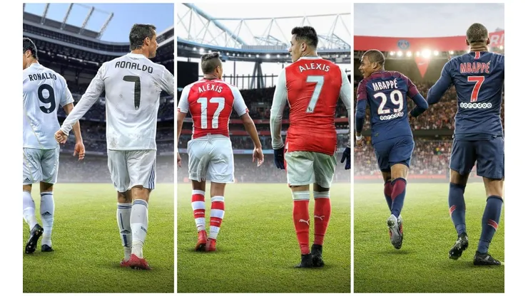 La gráfica que prepararon para destacar a Alexis entre los grandes.