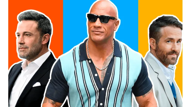 Dwayne Johnson junto a Ben Affleck y Ryan Reynolds, otros de los artistas que aparecen en la lista de Forbes.
