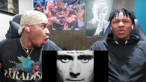 Los gemelos youtubers TwinsthenewTrend en plena reacción al solo de "In The Air Tonight", de Phil Collins.