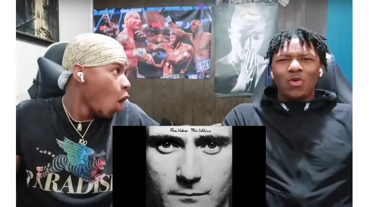 Los gemelos youtubers TwinsthenewTrend en plena reacción al solo de "In The Air Tonight", de Phil Collins.