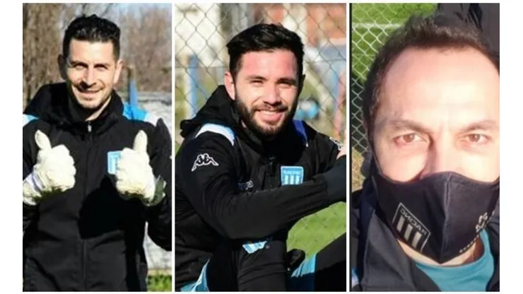 Los chilenos volvieron a las prácticas en grupos pequeños junto a Racing en el Predio Tita.