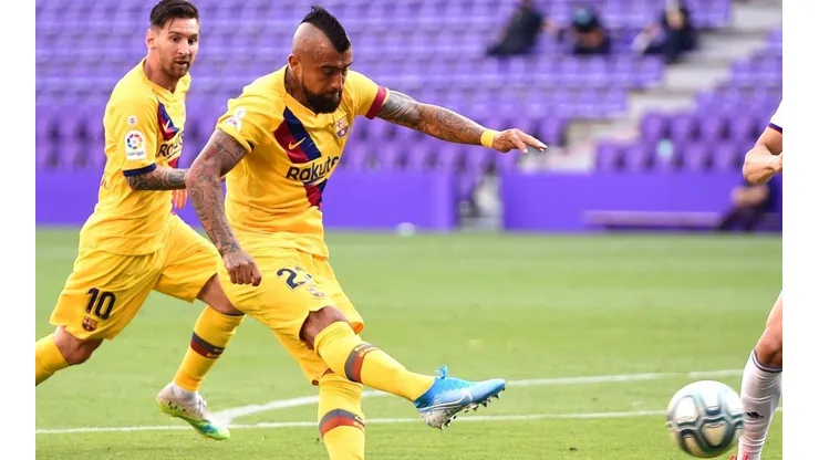 Vidal y su gol al Valladaolid.