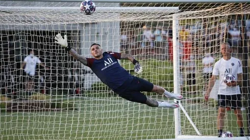 Icardi vuelta en la práctica del PSG.