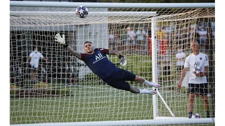 Icardi vuelta en la práctica del PSG.