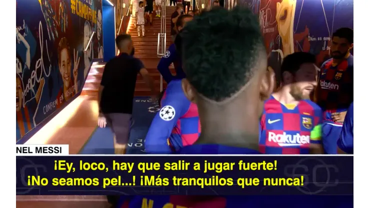 Lionel Messi aleonó a sus compañeros del Barcelona ante Napoli