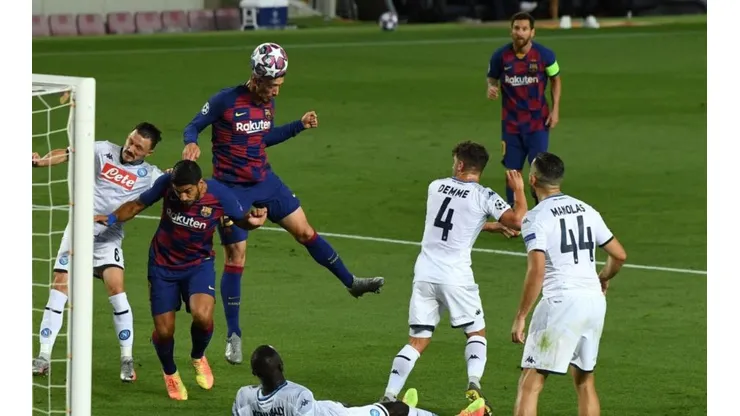 Lenglet puso el primer gol de Barcelona ante Napoli