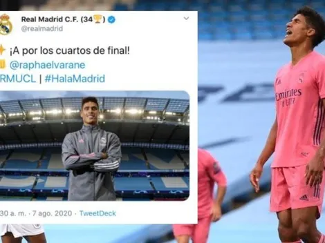 El recontramufazo del Real Madrid: tuit con Varane en la antesala