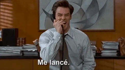 Una captura del diálogo que le aportó Nano a la escena de la película con Jim Carrey, por la pensión alimenticia y el retiro del 10%.