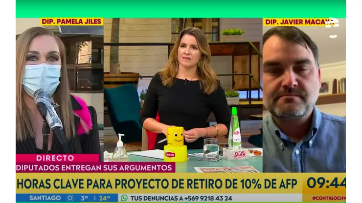 Pamela Jiles no se guardó nada y aprovechó la pantalla que le dieron en Chilevisión.