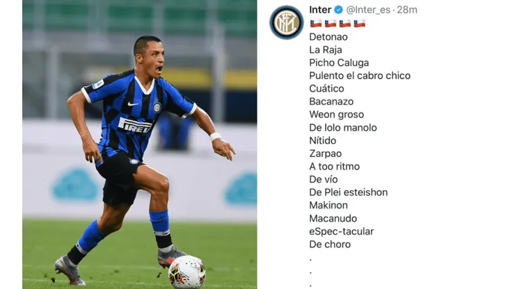 El Twitter del Inter se volvió totalmente chileno