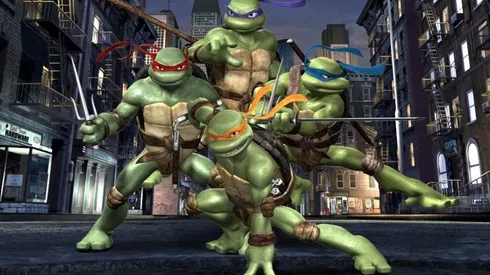 Una imagen promocional de la película de "Las Tortugas Ninja" estrenada en 2007.