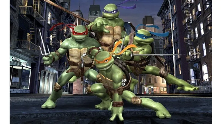Una imagen promocional de la película de "Las Tortugas Ninja" estrenada en 2007.