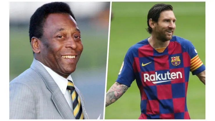 Pelé felicita a Messi por alcanzar los 700 goles marcados.