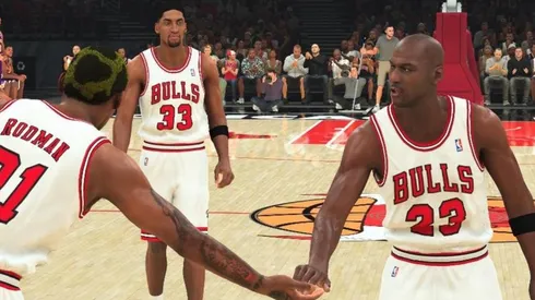 Rodman, Pippen y Jordan en el NBA 2K20.