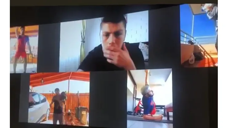 Nicolás Maturana, Felipe Campos y Brayan Véjar entrenaron vía online