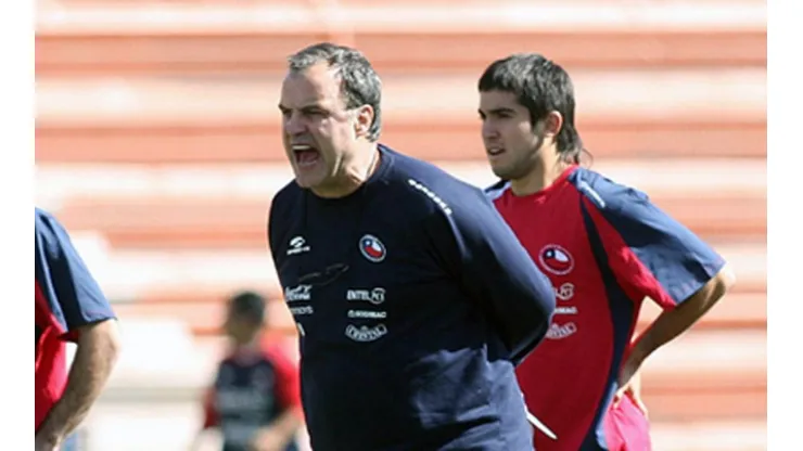 Morales y su querido profe Bielsa.