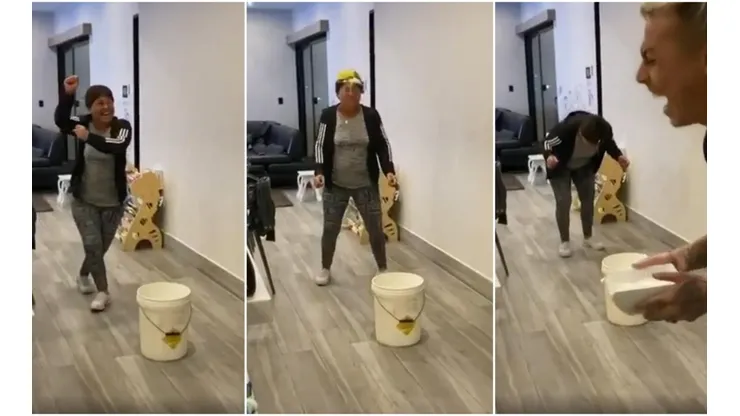 Edu Vargas troleando a su mamá.